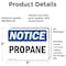 Signmission Propane OSHA Notice Sign, Vinyl Decal, 5in W x 3.5in L, 2PK OS-2PACK-NS-D-35-L-17892 - alternate 5